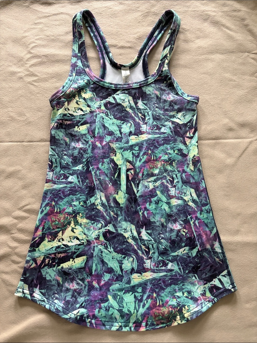 Lululemon Abstract Multi-Color Racerback Tank Top size 2